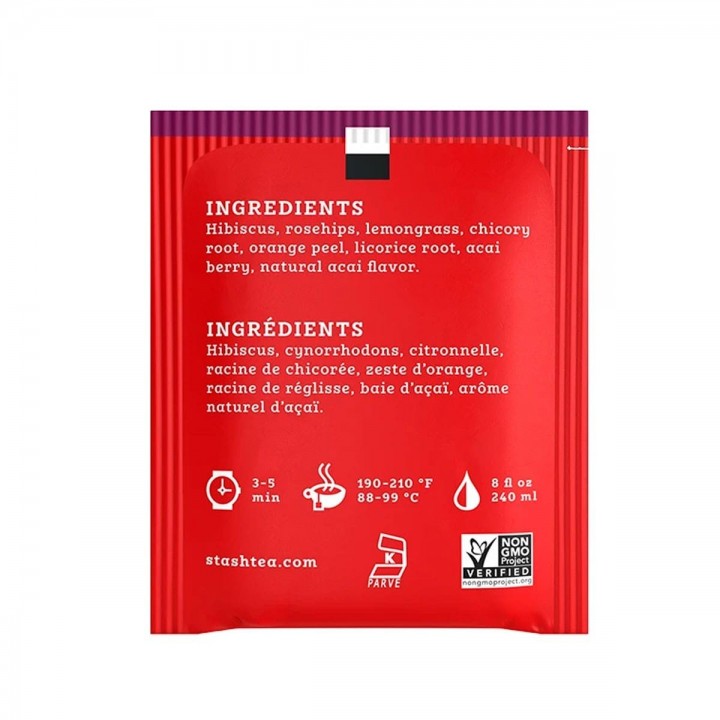 Té STASH Herbal Tea Caffeine-Free Acai Berry 18 Bolsitas 34 g T2002 STASH