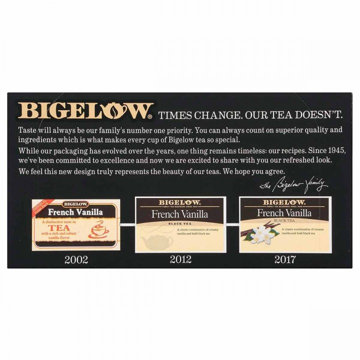 Bigelow Te Negro Vainilla Francesa 20 Bolsitas 36g T2070 BIGELOW