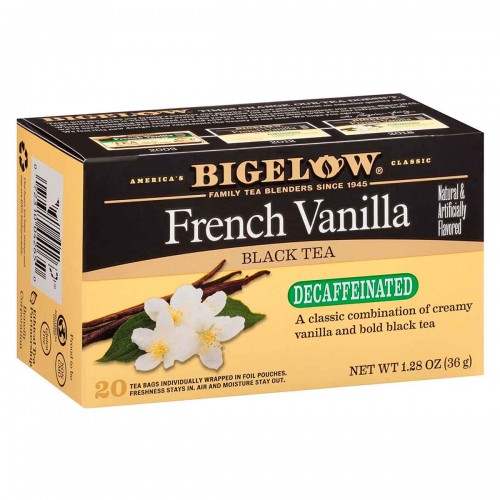 Te BIGELOW Black Tea Decaffeinate French Vainilla 20 Bolsitas 36g T2053 BIGELOW