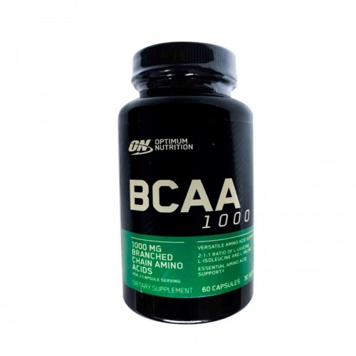 BCAA Optimum Nutrition 1000 Caps Suplemento Multivitaminico 60 Capsulas V3192 ON OPTIMUM NUTRITION