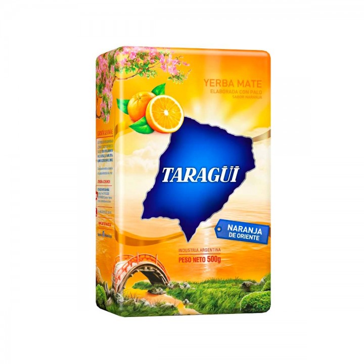 TARAGUI Yerba Mate Naranja de Oriente Elaborado con Palo Sabor a Naranja 500g T2106 Taragüi