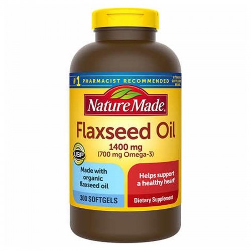 Nature Made Flaxseed Oil Aceite de Linaza 1400 mg 300 Cápsulas V3387 Nature Made