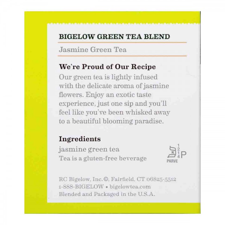 Bigelow Té Verde Jasmine Green Tea 20 Bolsitas .91 oz (25 g) T2118 BIGELOW