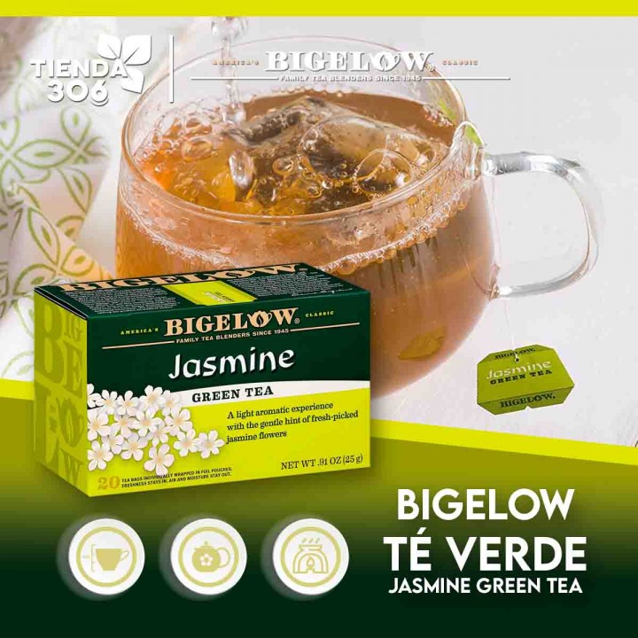 Bigelow Té Verde Jasmine Green Tea 20 Bolsitas .91 oz (25 g) T2118 BIGELOW