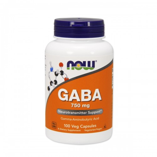 Now Foods Gaba Apoyo Neurotransmisor 750 mg 100 Cápsulas Vegetales V3067 Now Nutrition for Optimal Wellness