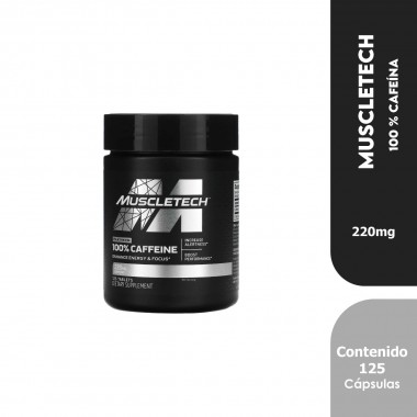 Muscletech Cafeina Mejora la Energia y el Enfoque 220mg 125 Tabletas V3232 MuscleTech