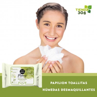 Papilion Toallitas Humedas Desmaquillantes Biodegradables 20 Unidades C1245